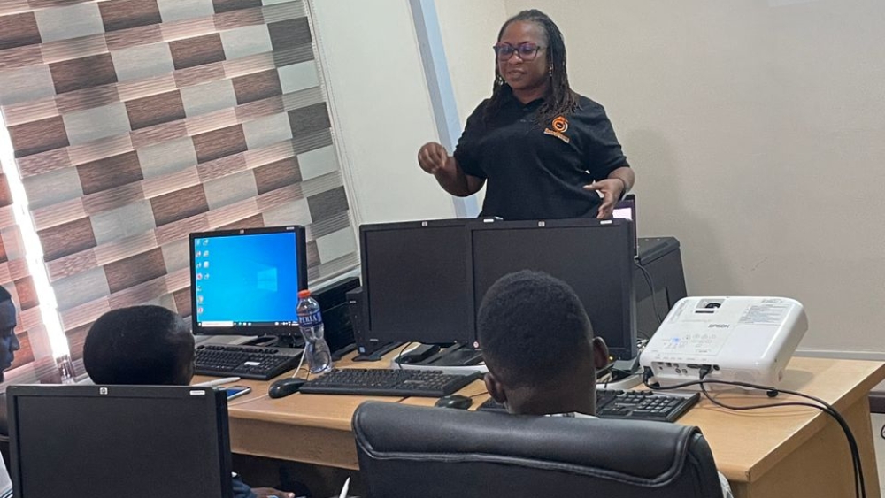 Our Cient Relations Officer leading a session