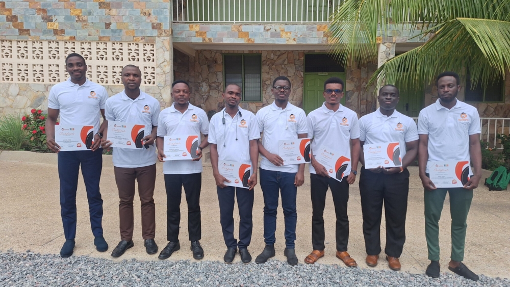 Each trainee received a certificate after completing the gold training